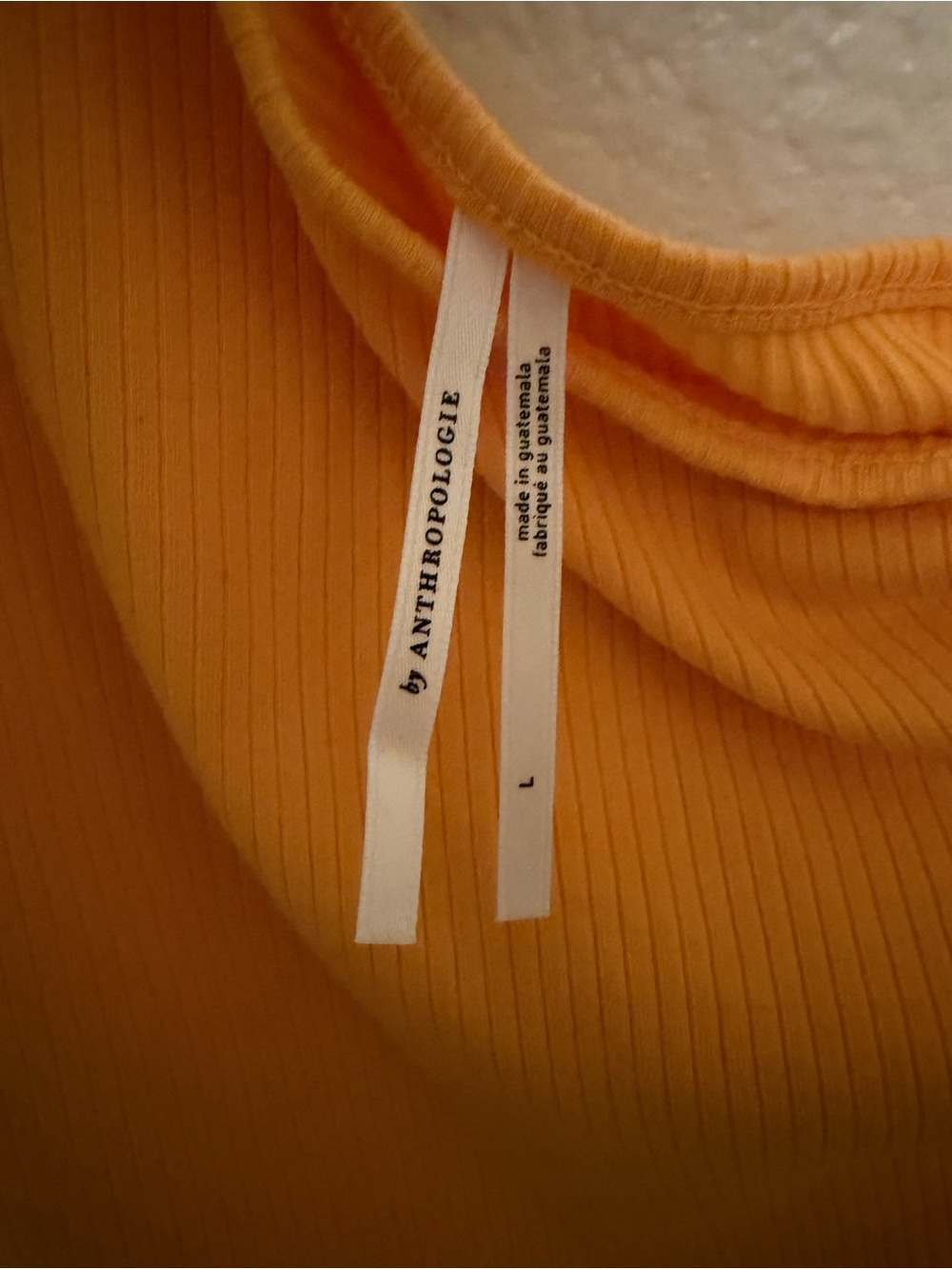 Anthropologie Yellow One-Shoulder Ribbed Camisole - Picture 2 of 3
